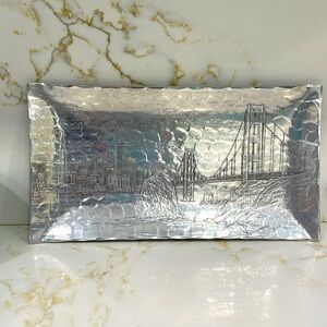 WENDELL AUGUST MY HOMETOWN COLLECTION SAN FRANCISCO SKYLINE FORGED ALUMINUM TRAY